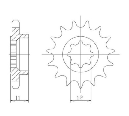 SGR PINION S AC P415-D11 APRILIA AF1 EUROPE 50 90 92