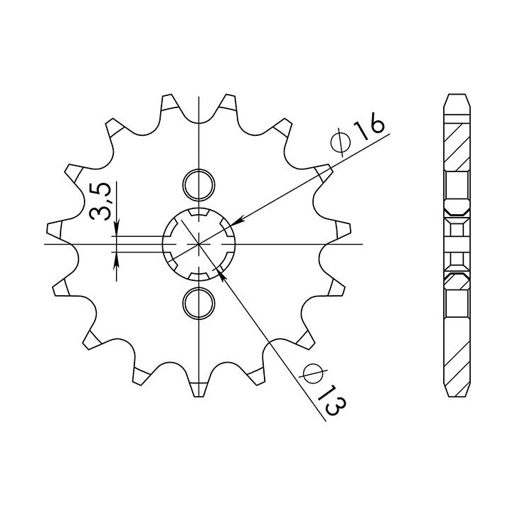 PINON SGR S AC P420-D10 KAWASAKI KFX (KSF) 50 03/06