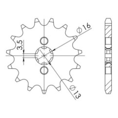 PIGNON SGR S AC P420-D10 KAWASAKI KSF 50 03 06