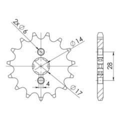 SGR PIGNONE S AC P420-D12 DERBI SENDA R 50 97 99