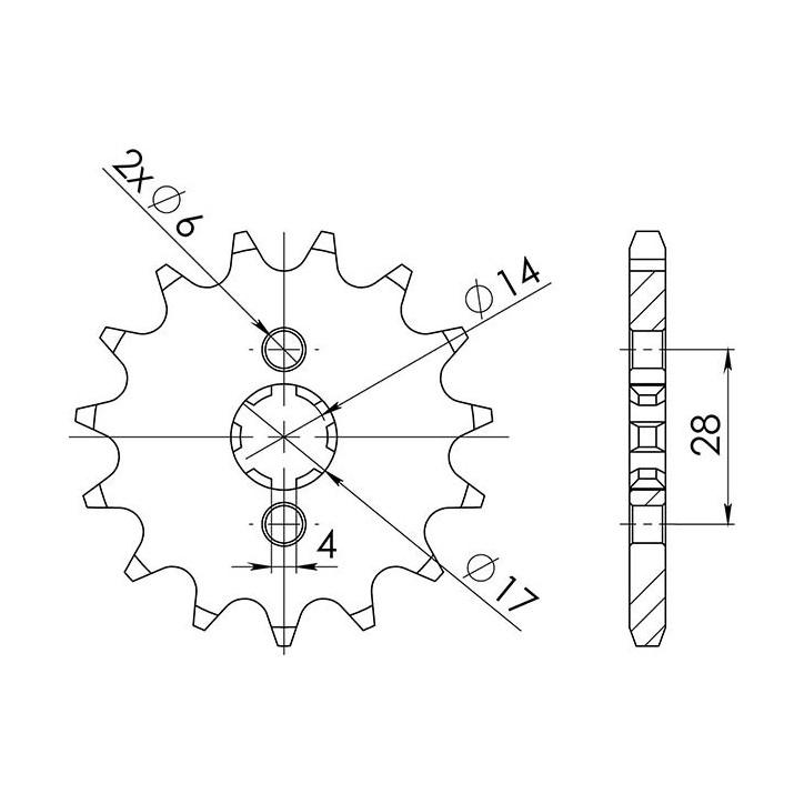 SGR PIGNONE S AC P420-D12 DERBI SENDA R 50 97/99