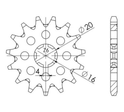 PINON SGR S AC P420-D13 SUZUKI RM 65 03 05