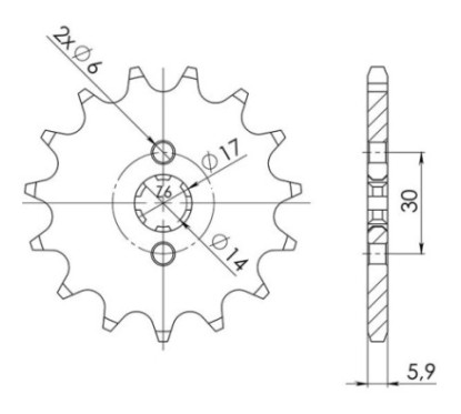 PINON SGR S AC P420-D14 GILERA SMT 50 03 05