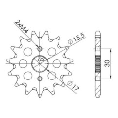 SGR PIGNON S AC P420-D14 HONDA CRF F 50 04-20