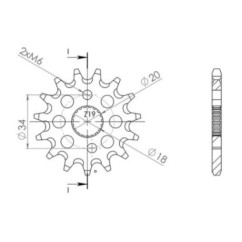 PINON SGR S AC P420-D15 HONDA CRF R 17 14 150 07 17