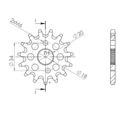 SGR PINION S AC P420-D15 HONDA CRF R 17 14 150 07 17