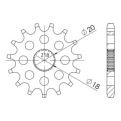 SGR PINION S AC P428-D12 SUZUKI GN R 125 94 96