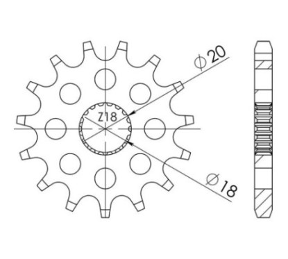 SGR PINION S AC P428-D12 SUZUKI GN R 125 94 96