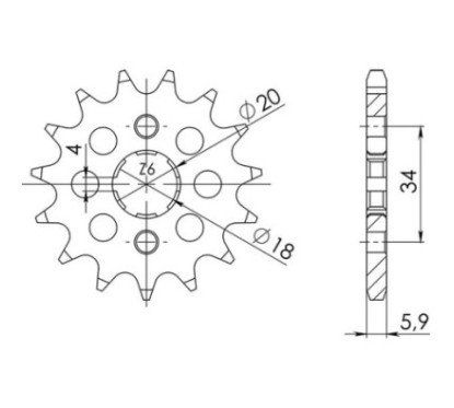 SGR PIGNONE S AC P428-D13 DAELIM VL DAYSTAR 125 00-05