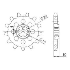 SGR PINION S AC P428-D13 HYOSUNG GV AQUILA 125 00-10