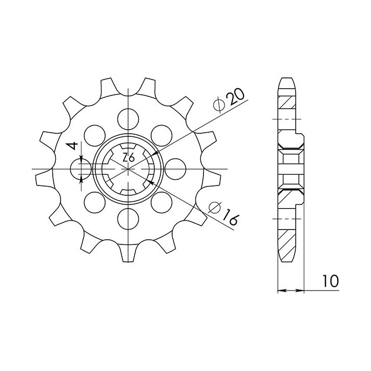 SGR PINION S AC P428-D13 HYOSUNG GV AQUILA 125 00-10