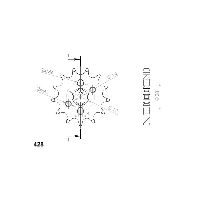 PINON SGR S AC P428-D13 MONDIAL HPS 125 19 21