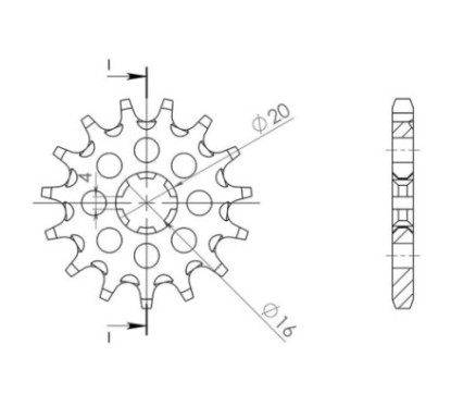 SGR Ritzel S AC P428-D13 Suzuki RM RB 80 96-01