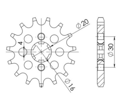 PINON SGR S AC P428-D13 YAMAHA TT R 125 00-12