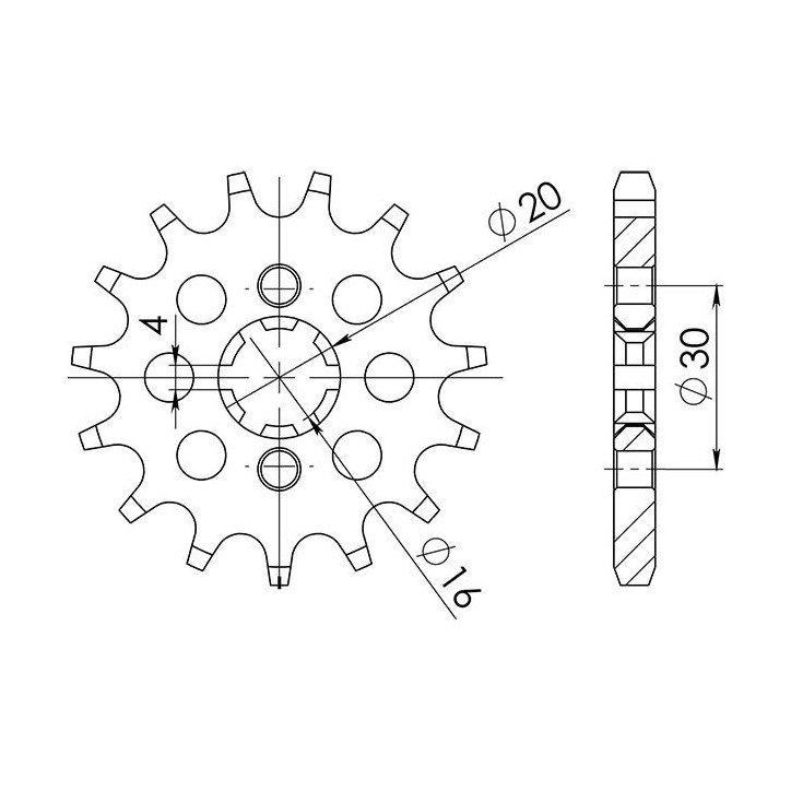 PINON SGR S AC P428-D13 YAMAHA TT R 125 00-12