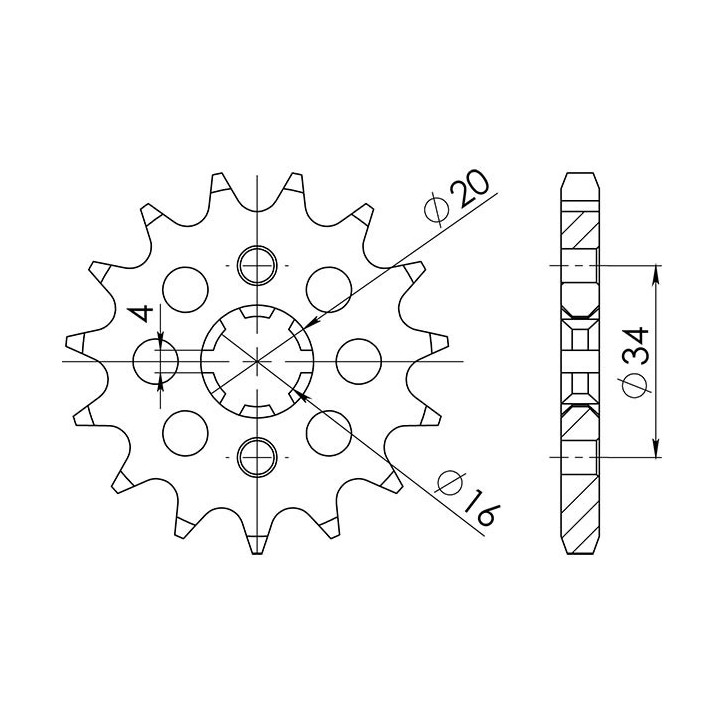 SGR PINION S AC P428-D14 BETA RE 125 09-16