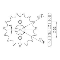 PINON SGR S AC P428-D14 FANTIC CABALLERO MOTARD COMP. 4T 200 13 14