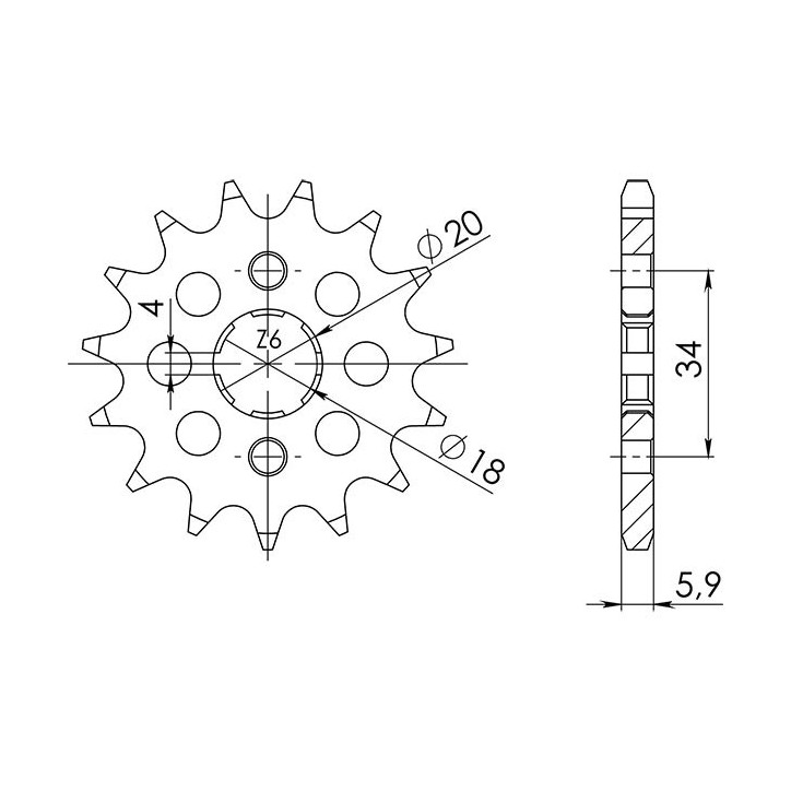 PINON SGR S AC P428-D14 HONDA CG 125 98-08