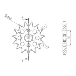 SGR PINION S AC P428-D14 HONDA CRF F 100 04 17