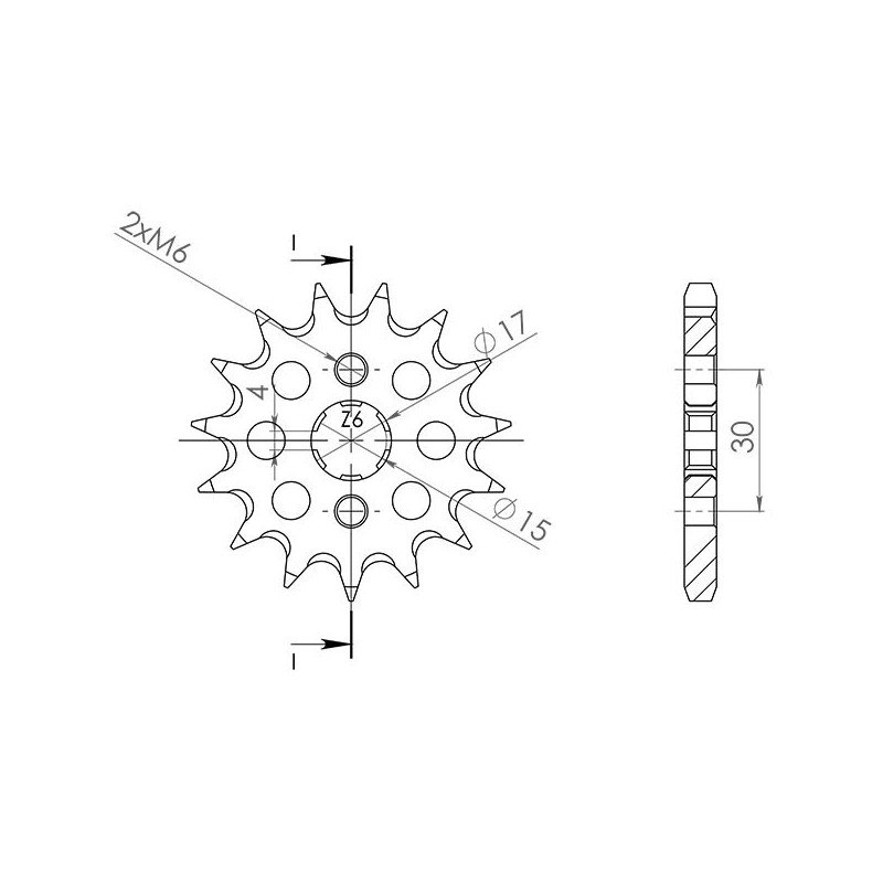 PINON SGR S AC P428-D14 HONDA CRF F 100 04 17