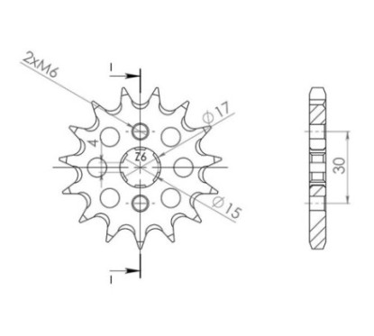 PINON SGR S AC P428-D14 HONDA CRF F 100 04 17