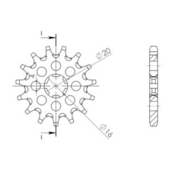 SGR PINION S AC P428-D14 SUZUKI RM RA 80 96-01