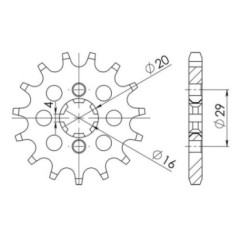 SGR PINION S AC P428-D14 SUZUKI RV VAN VAN 125 03 06