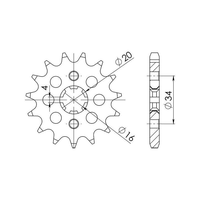 PINON SGR S AC P428-D14 YAMAHA SR 125 96-01