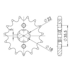 PINON SGR S AC P428-D14 YAMAHA TW 200 95 15