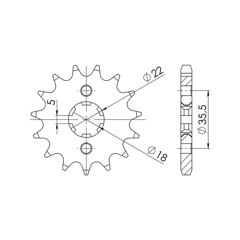 PINON SGR S AC P428-D14 YAMAHA TW 200 95 15