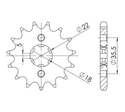 PINON SGR S AC P428-D14 YAMAHA TW 200 95 15