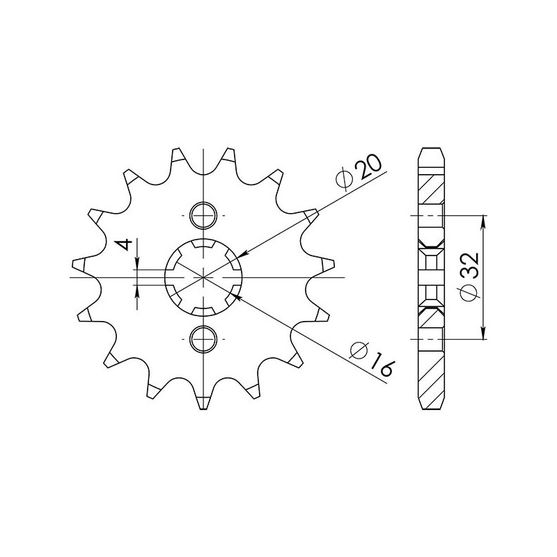 PINON SGR S AC P428-D14 YAMAHA WR R 125 09 13