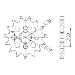 PINON SGR S AC P428-D15 KAWASAKI BN ELIMINATOR 125 98-07