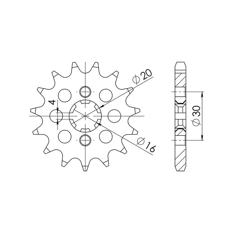 PINON SGR S AC P428-D15 KAWASAKI BN ELIMINATOR 125 98-07