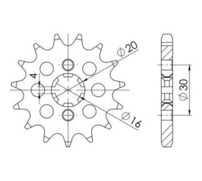 PINON SGR S AC P428-D15 KAWASAKI BN ELIMINATOR 125 98-07