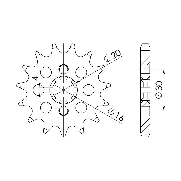 PINON SGR S AC P428-D15 KAWASAKI BN ELIMINATOR 125 98-07