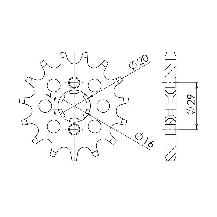 SGR PINION S AC P428-D15 SUZUKI TS R 125 89-90