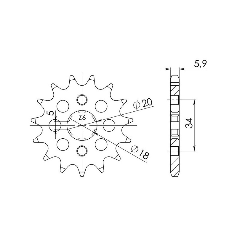 PINON SGR S AC P428-D16 KYMCO ZING 125 97-07