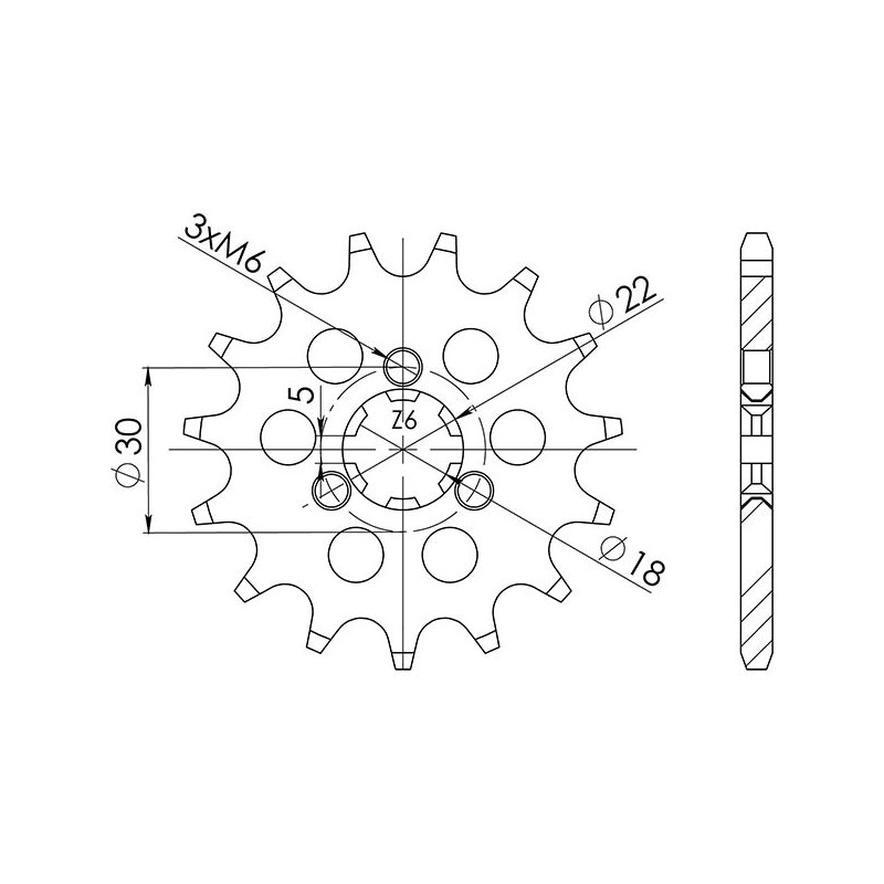 PINON SGR S AC P520-D12 KAWASAKI KX 125 94 95