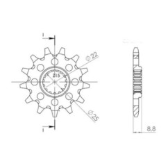 SGR PINION S AC P520-D12 KTM FREERIDE 350 12 17