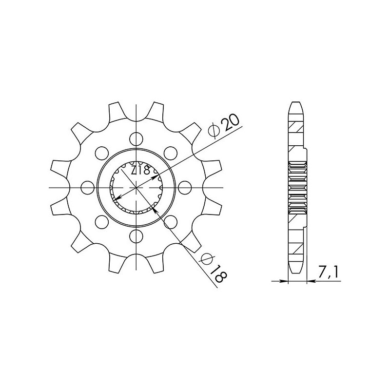 PINON SGR S AC P520-D12 SUZUKI RM 125 96-12