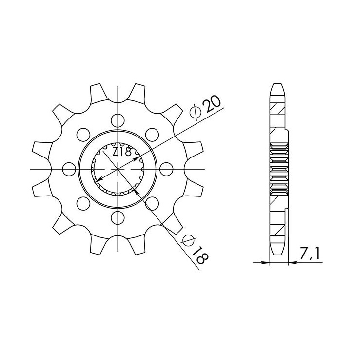 PINON SGR S AC P520-D12 SUZUKI RM 125 96-12