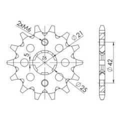 PIGNON SGR S AC P520-D12 YAMAHA YFM GRIZZLY 125 04 12