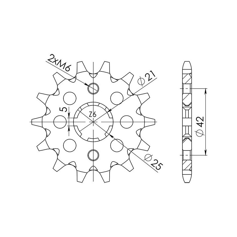 SGR PINION S AC P520-D12 YAMAHA YFM GRIZZLY 125 04 12