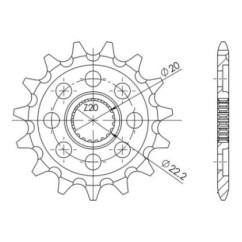 SGR PINION S AC P520-D13 BENELLI BN251 16 16