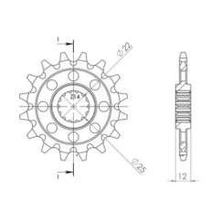 SGR PIGNONE S AC P520-D13 FANTIC CABALLERO FT FLAT TRACK ABS 500 18 20