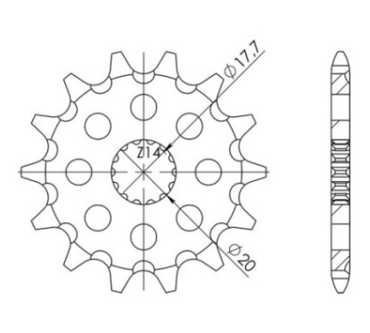 SGR PIGNON S AC P520-D13 FANTIC XE 125 2022