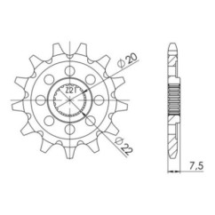 SGR PINION S AC P520-D13 HM CRE F 4T 250 04 11