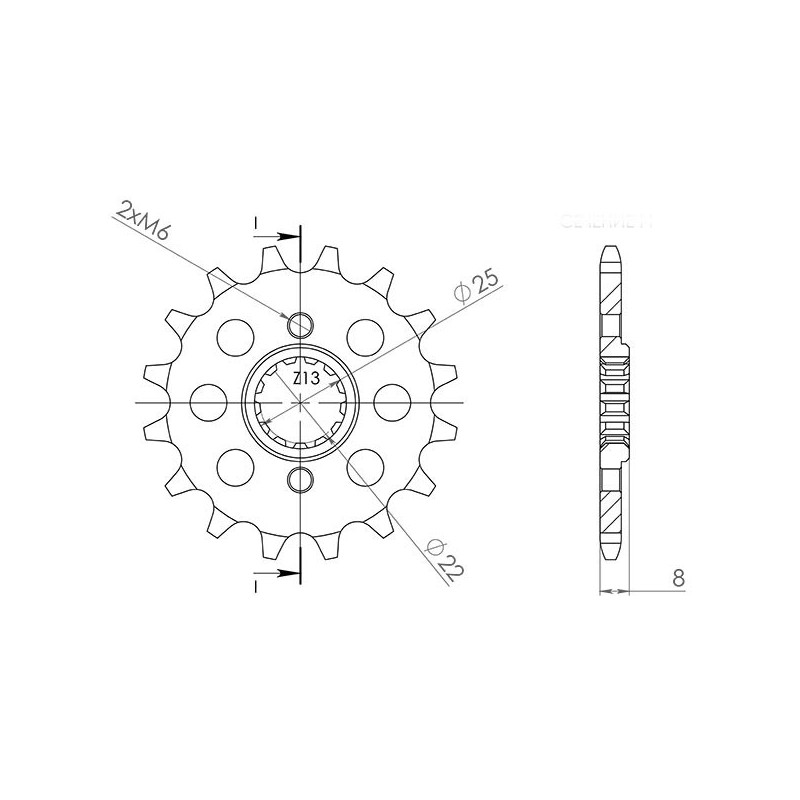 SGR PIGNON S AC P520-D13 HONDA CR R 125 87-07