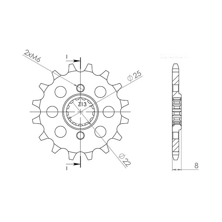 PINON SGR S AC P520-D13 HONDA CR 125 R 87-07